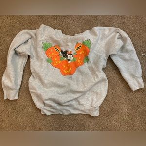 Vintage Fruit of the Loom Women's Halloween Sweatshirt - Size Large